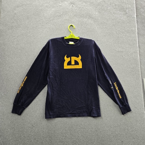 Little Devil Brand Clothing Co. Other - VINTAGE Little Devil Men Shirt M Navy Graphic Genuine Evil Skater BMX Y2K READ